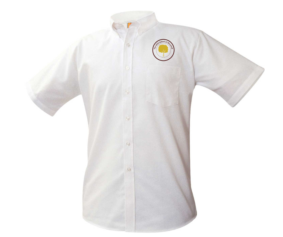 Boys Short Sleeve White Oxford Shirt (Youth)- SEED School of MD