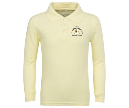 Youth Yellow Long Sleeve Polo- HSCT