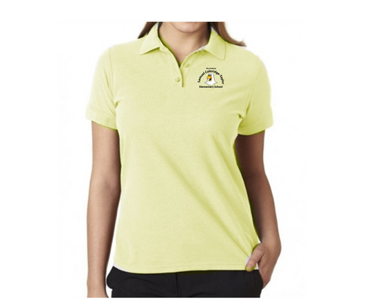 Ladies Yellow Short Sleeve Polo (Adult)- HSCT