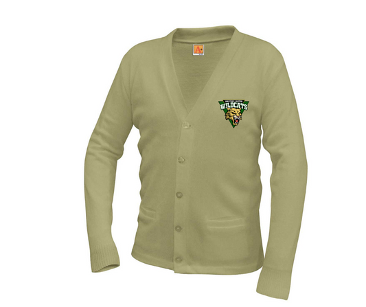 Adult Khaki Cardigan- Carter