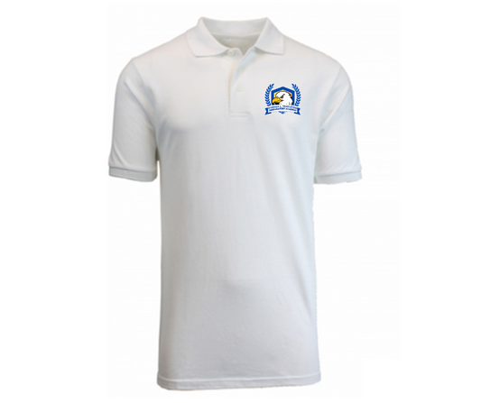 White Unform Short Sleeve Polo- Furman