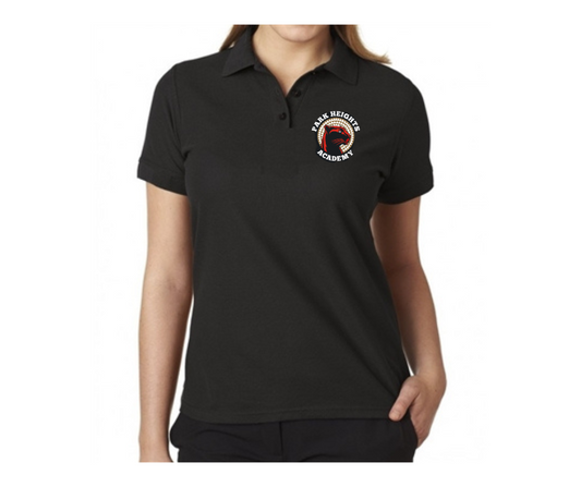 Ladies Black Short Sleeve Polo- Park Heights