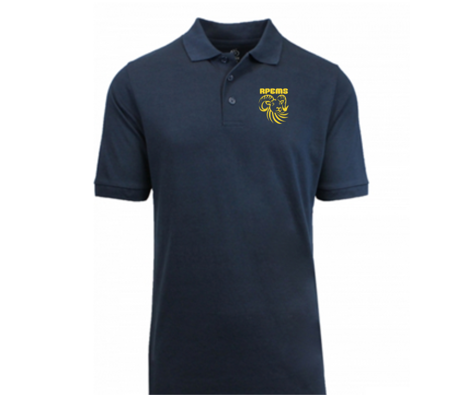 Youth Navy Short Sleeve Polo- Roland Park