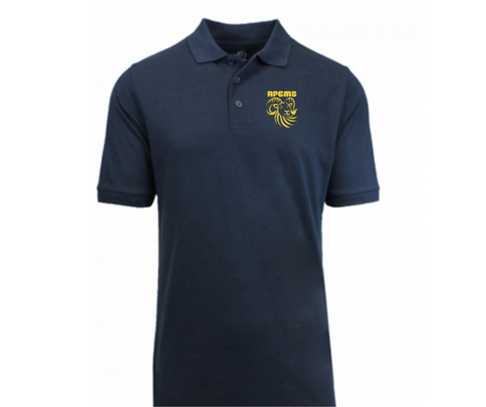 Youth Navy Short Sleeve Polo- Roland Park