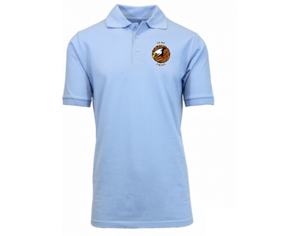 Youth Light Blue Short Sleeve Polo- Jefferson