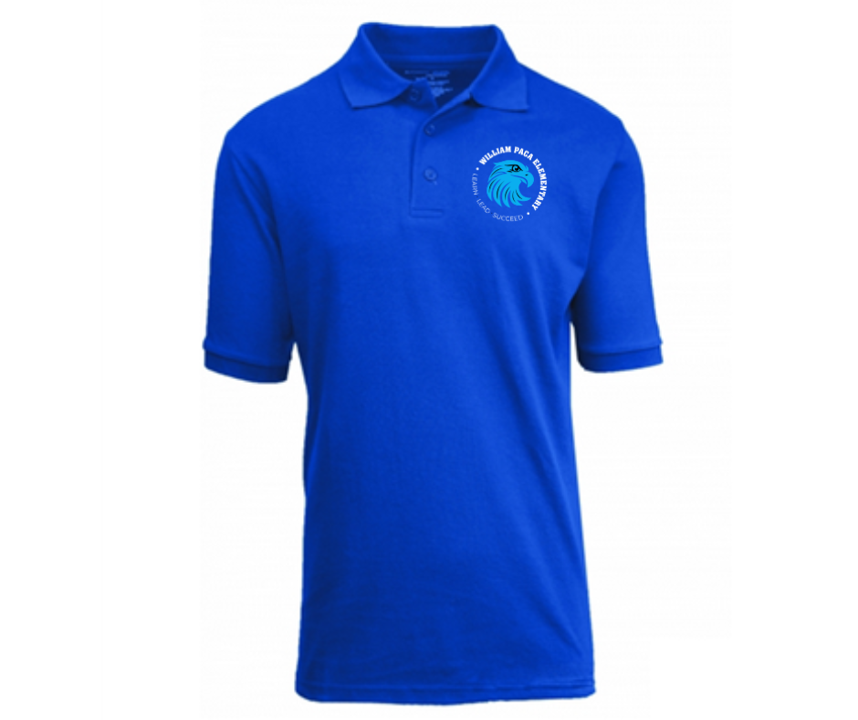 Youth Sapphire Short Sleeve Polo- Paca