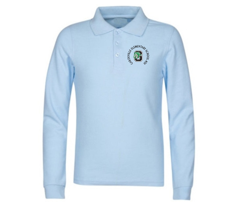 Youth Light Blue Long Sleeve Polo- Gardenville