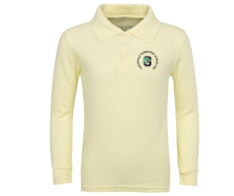 Youth Yellow Long Sleeve Polo- Gardenville