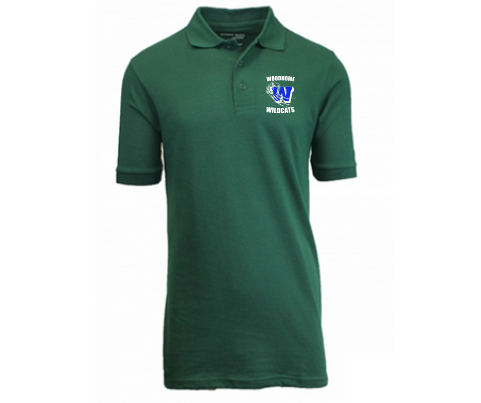 Youth Dark Green Short Sleeve Polo- Woodhome