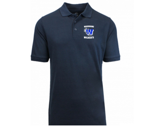 Youth Navy Short Sleeve Polo- Woodhome