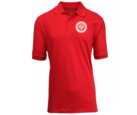 Youth Red Short Sleeve Polo- Yorkwood