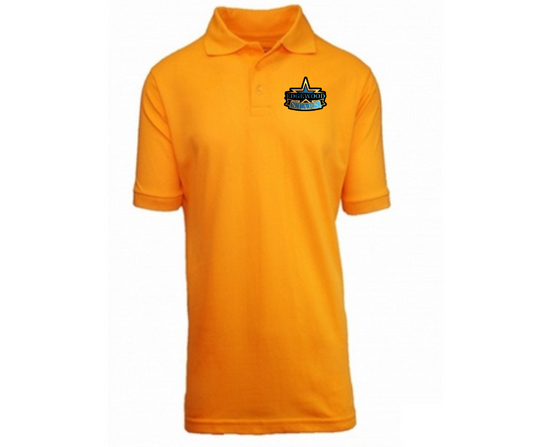 Youth Gold Short Sleeve Polo- Edgewood