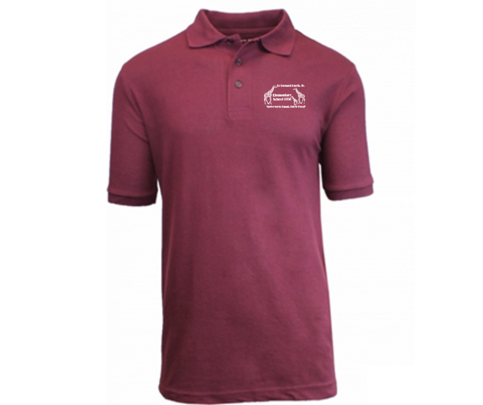 Youth Burgundy Short Sleeve Polo- DBH