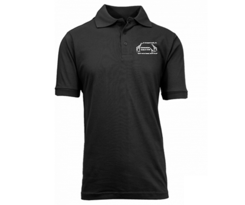 Youth Black Short Sleeve Polo- DBH