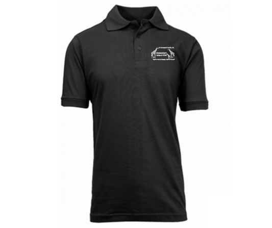 Youth Black Short Sleeve Polo- DBH