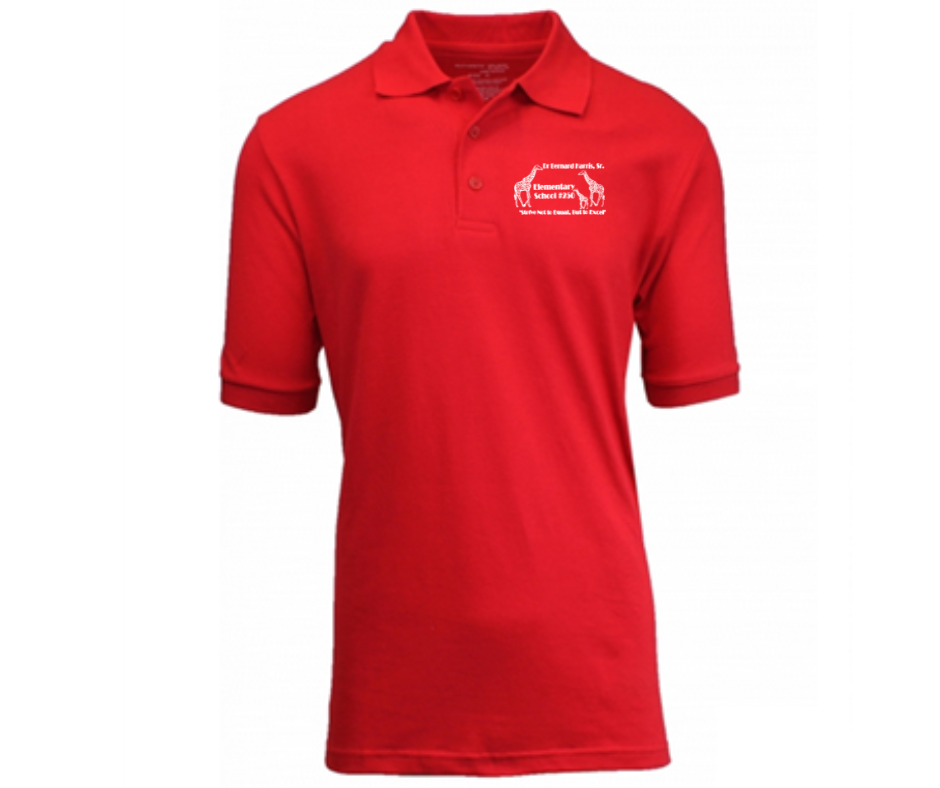 Youth Red Short Sleeve Polo- DBH