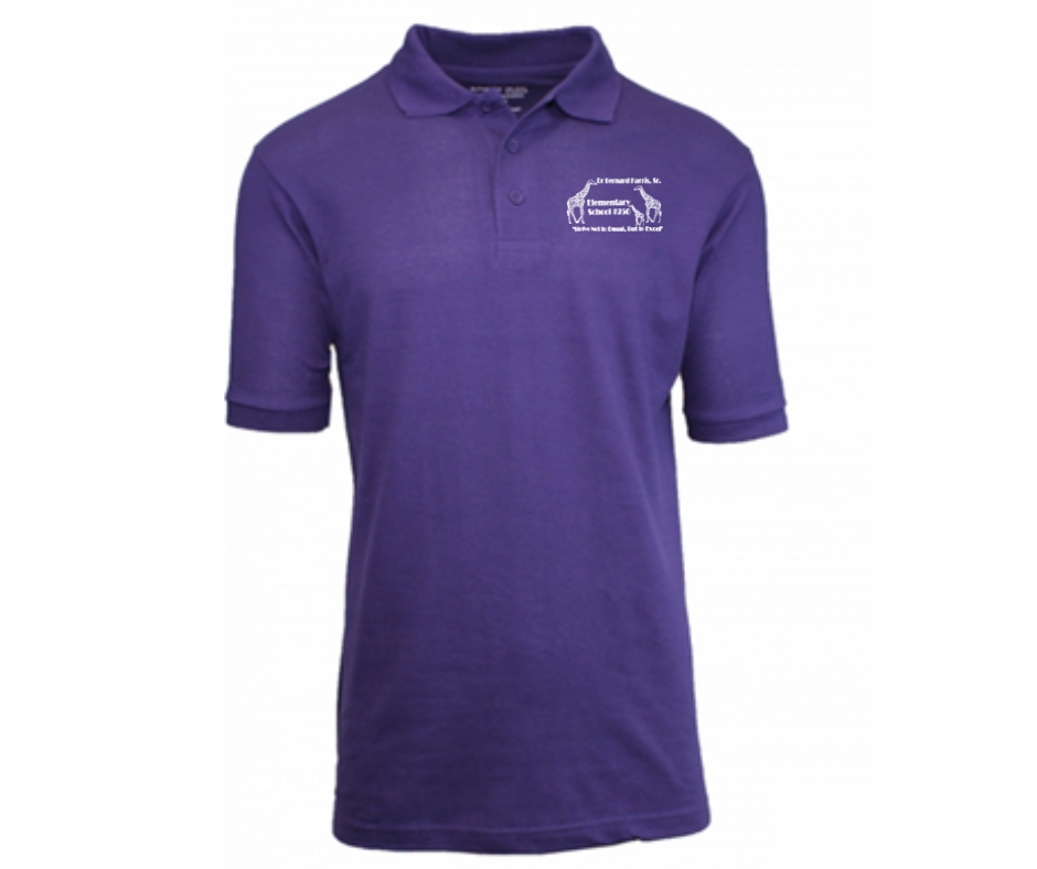 Youth Purple Short Sleeve Polo- DBH