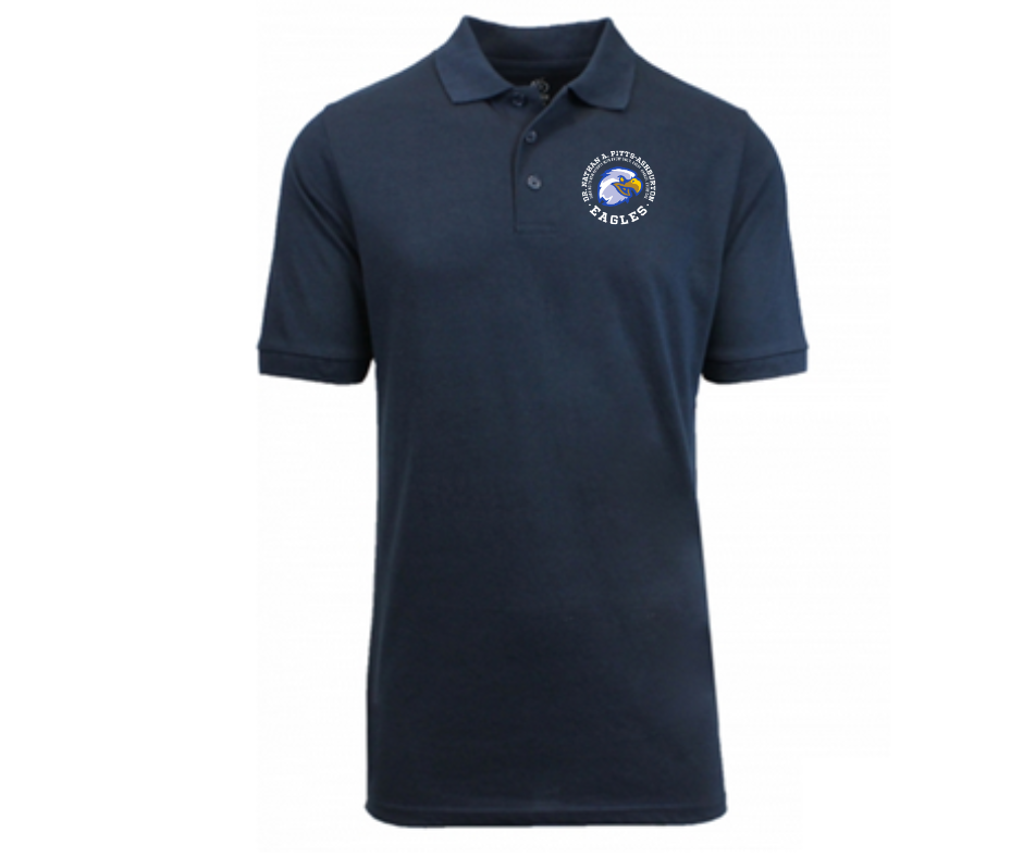 Youth Navy Short Sleeve Polo- Dr. Nathan Pitts