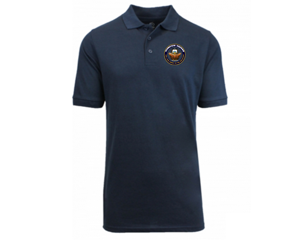 Youth Navy Short Sleeve Polo- Johnston Square