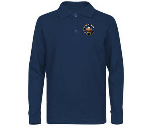 Youth Long Sleeve Polo- Johnston Square