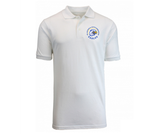 Youth White Short Sleeve Polo- Dr. Nathan Pitts