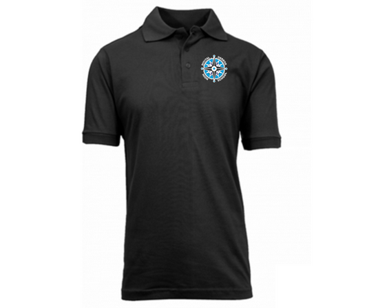 Adult Black Short Sleeve Polo- Digital Harbor