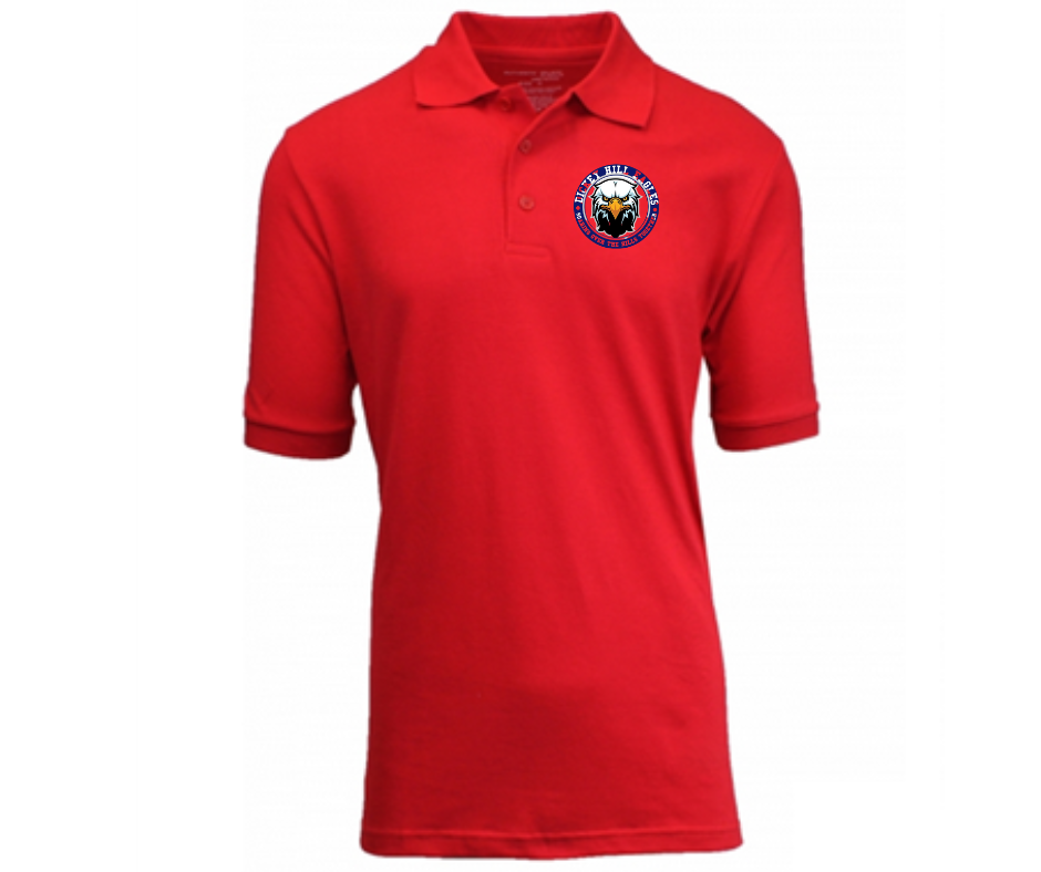 Red Short Sleeve Polo- Dickey Hill