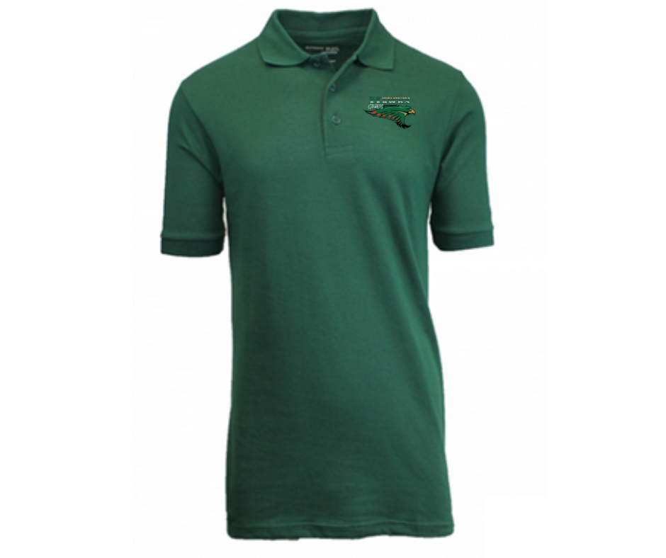 Youth Dark Green Short Sleeve Polo- Highlandtown