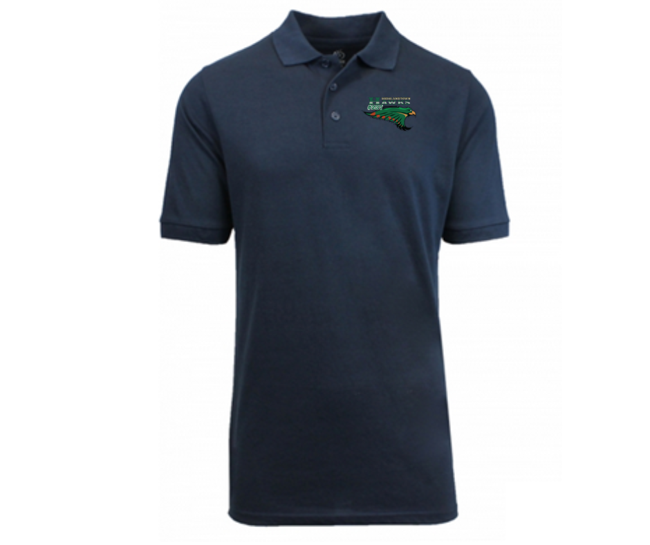 Youth Navy Short Sleeve Polo- Highlandtown