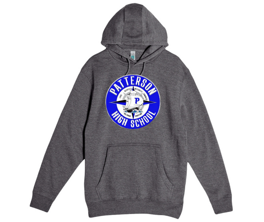 Adult Grey Logo Hoodie- Patterson High