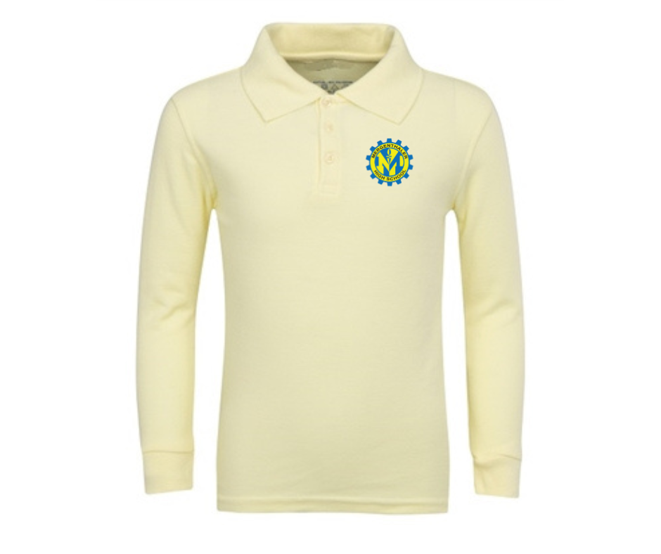 Adult Yellow Long Sleeve Polo- Mergenthaler HS