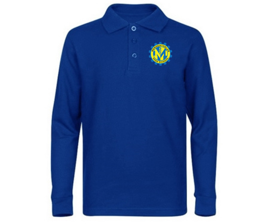 Adult Royal Long Sleeve Polo- Mergenthaler HS