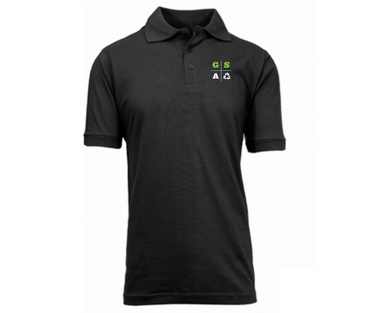 Youth Black Short Sleeve Polo- Green Street