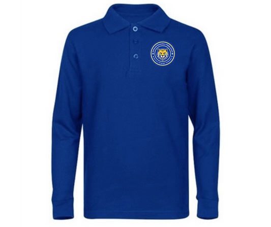 Youth Royal Blue Long Sleeve Polo- Wildwood