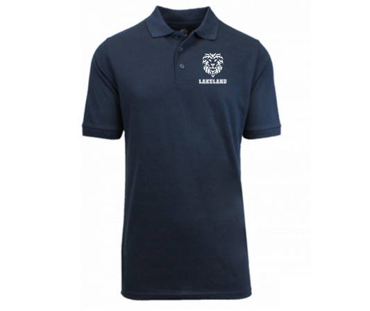 Youth Navy Short Sleeve Polo- Lakeland