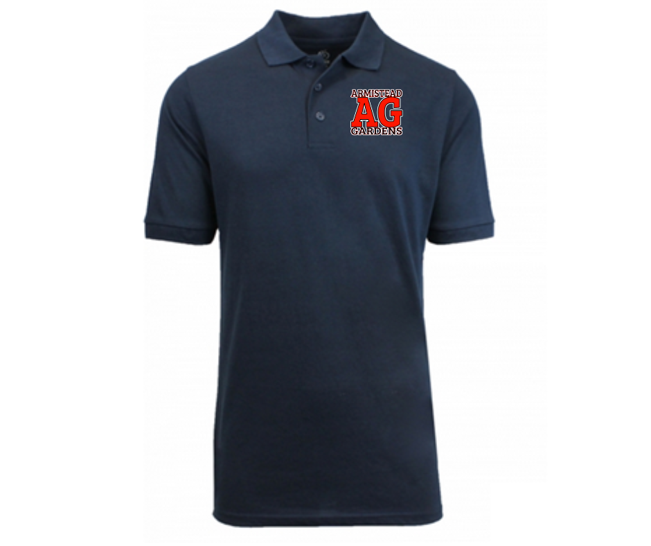 Youth Navy Short Sleeve Polo- Armistead