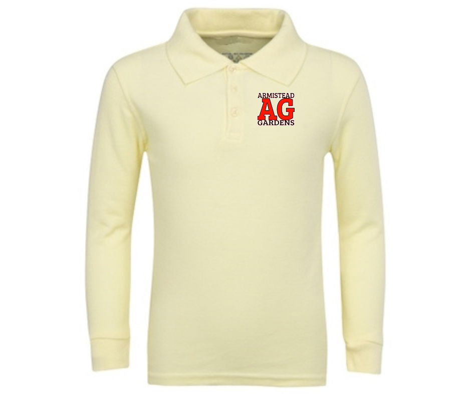 Youth Yellow Long Sleeve Polo- Armistead