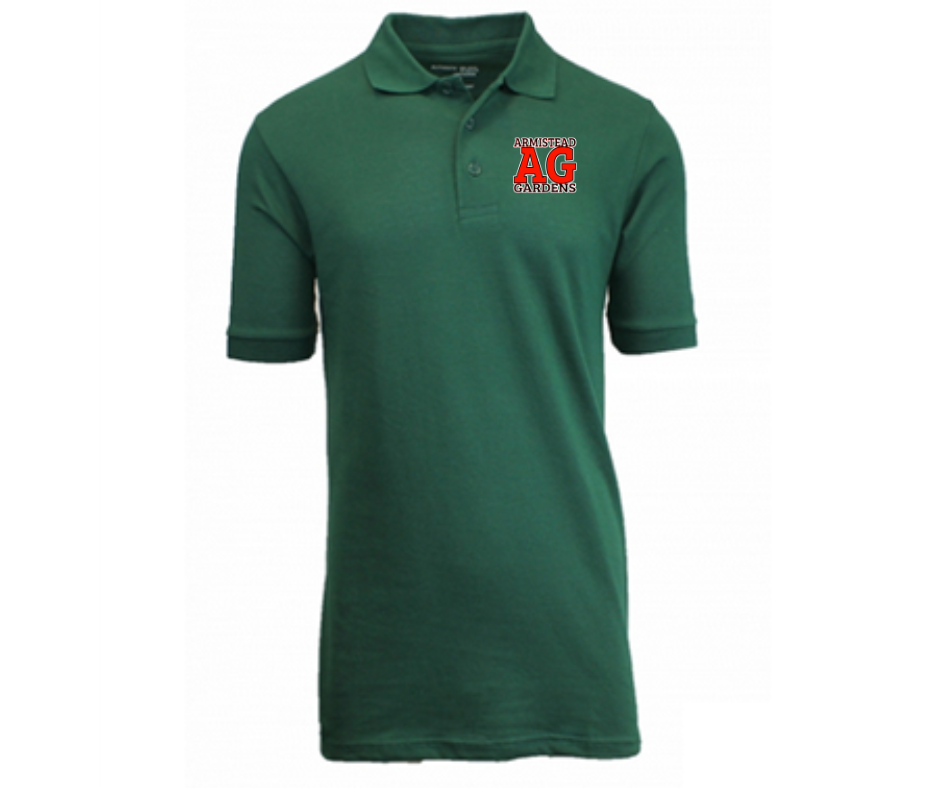 Youth Green Short Sleeve Polo- Armistead