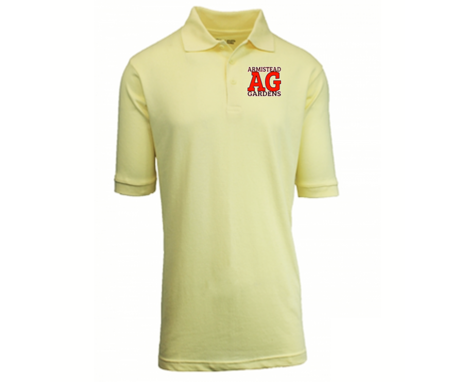 Youth Yellow Short Sleeve Polo- Armistead