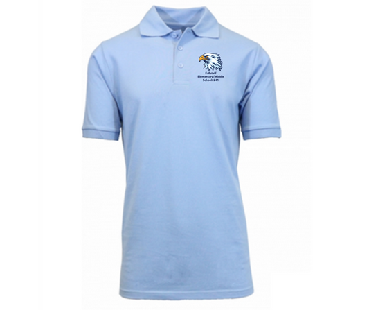 Light Blue Short Sleeve Polo-Fallstaff
