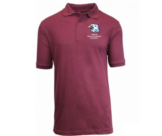 Burgundy Short Sleeve Polo-Fallstaff