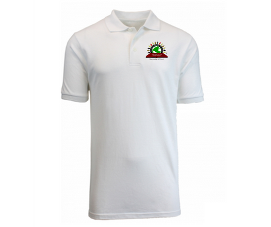 Youth White Short Sleeve Polo- Empowerment Academy