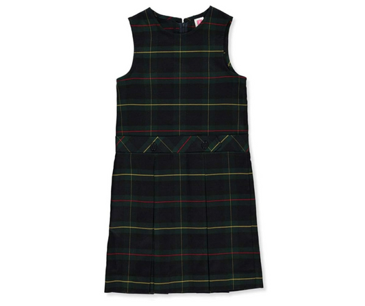 Girls Drop Waist Green Jumper- Empowerment Academy