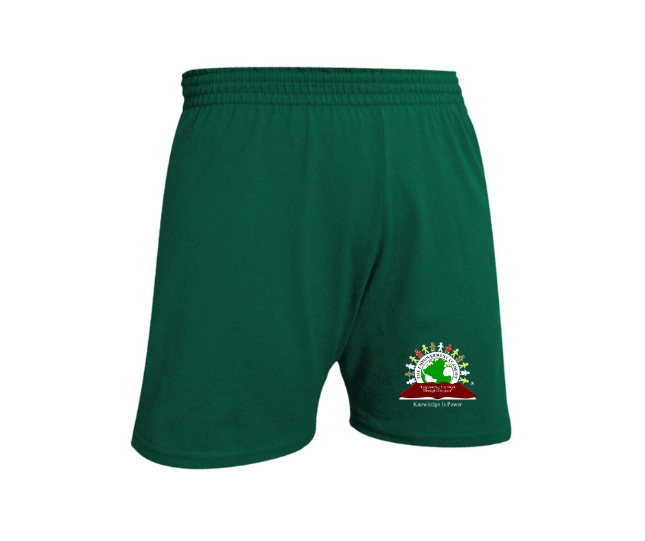 Youth Hunter Green Gym Shorts- Empowerment Academy