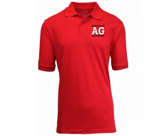 Youth Red Short Sleeve Polo- Armistead