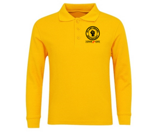 Yellow Long Sleeve Polo- ConneXions