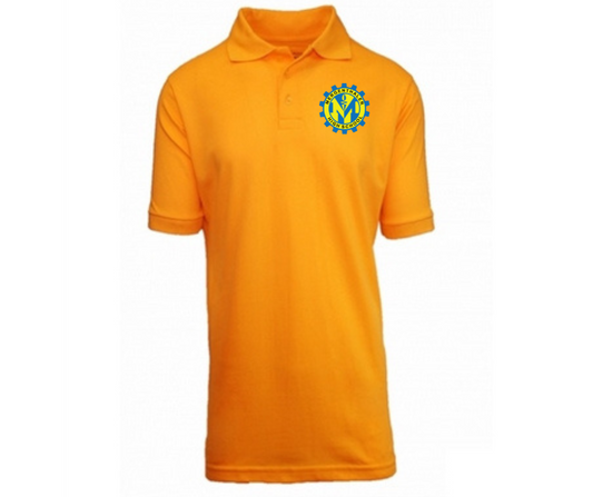 Adult Gold Short Sleeve Polo- Mergenthaler HS