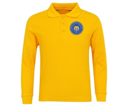 Youth Gold Long Sleeve Polo- Wildwood