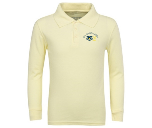 Youth Yellow Long Sleeve Polo- Cecil